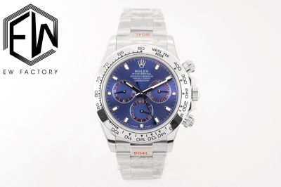EW Factory ROLEX Daytona 40*12.4MM Cerachrom Ice Blue 904L Steel Blue Watch